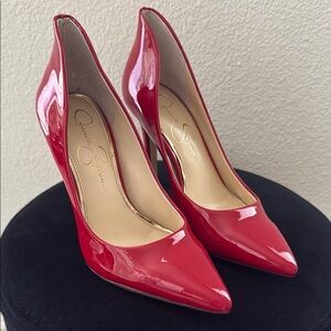 Glossy Red Stiletto Heels